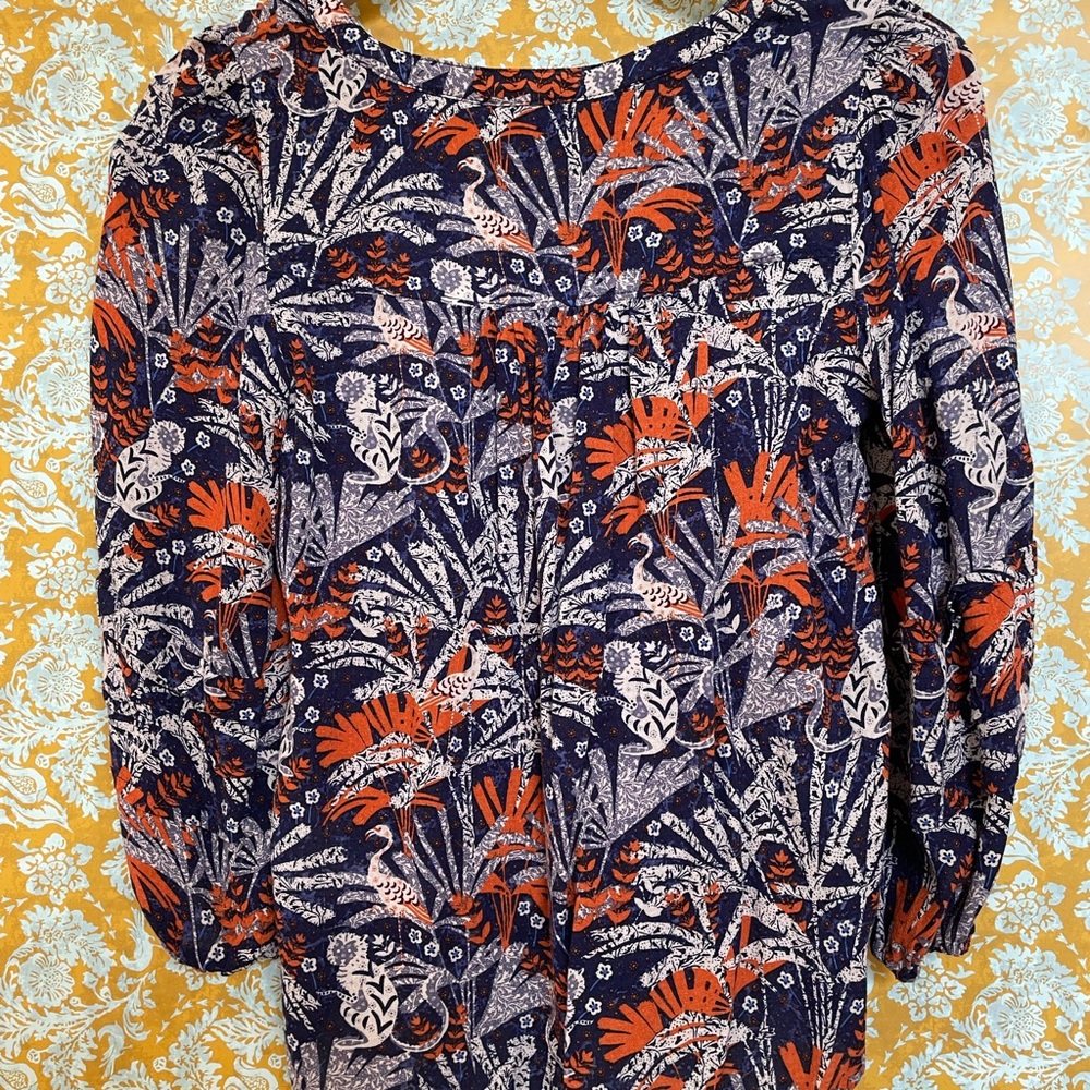 Maeve By Anthropologie Cathy Blouse Jungle Animals - Picture 4 of 5